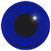 Special Offer - Pack of 3 Medium to Dark Blue Teddy Bear Eyes.  An 'old fashioned' style eye where the glass is coloured and the eye is not painted on the back.