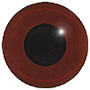 Special Offer - Pack of 3 Medium to Dark Topaz Teddy Bear Eyes. An 'old fashioned' style eye where the glass is coloured and the eye is not painted on the back. Single loop fixing.