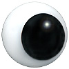 Dark Brown Cross-Eyed Teddy Bear Eyes. Eye with a multicolour enamel iris with a black pupil on a single loop fixing.