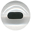Mammal Glass Eyes. A high quality crystal concave/convex eye with a black painted oval pupil.