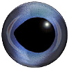 Special Offer - Blue Fish Eye. European style multicolour fish eyes on wire made by hand from crystal glass and painted and fired for a permanent finish.