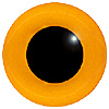 Orange Glass Bird Eyes. A single colour iris with a black pupil on wire. Ideal for stickmaking and Decoy carving.