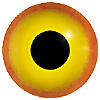 Orange/Yellow Glass Bird Eyes. Concave/Convex multicolour bird eyes made from crystal and hand painted. Orange/Yellow Glass Bird Eyes. Concave/Convex multicolour bird eyes made from crystal and hand painted.