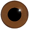 Brown Glass Bird Eyes. A single colour iris with a black pupil on wire. Ideal for stickmaking and Decoy carving.